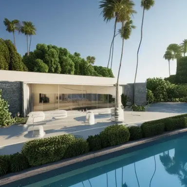 villa tropical swimming pool architecture 12345