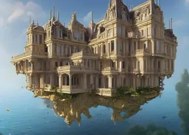 architecture castle flying sky stablediffusion 0321