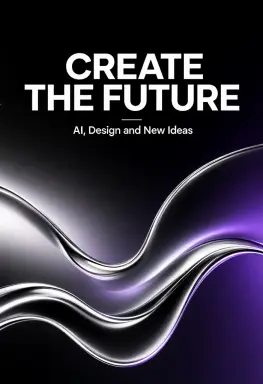 a modern event poster for a creative technology conference the headline create the future sits at the top