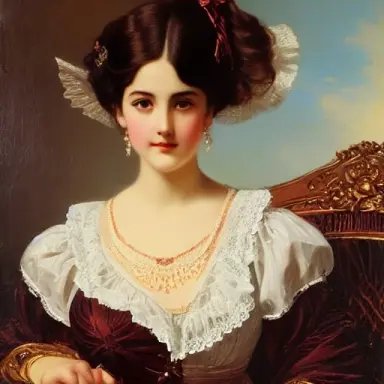 VICTORIAN GIRL,FEMININE,((PERFECT FACE)),((DETAILED PUPILS)).(ARTIST),Eiichiro Oda,Andrew Loomis,(Horace Vernet)