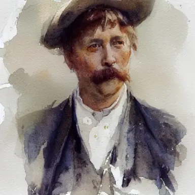watercolor painting by anders zorn. Mr jones had found his work as a gold miner and he had high hopes to be able to change his poor life to something new. 8