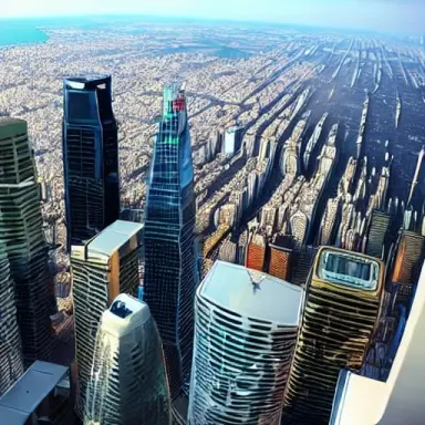 luxury feast for starving kids in top of skyscrapers