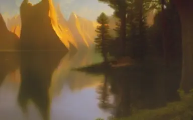 A realistic digital painting by Albert Bierstadt