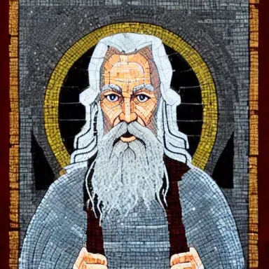 Gandalf the Grey as an orthodox mosaic