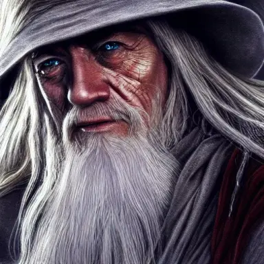 Gandalf from Lord of the Rings diffuse lighting fantasy intricate elegant highly detailed lifelike photorealistic digital painti