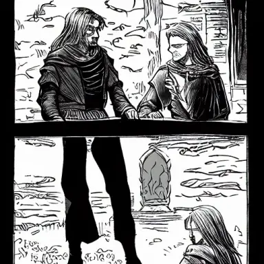 Boromir and J.R.R. Tolkien chatting