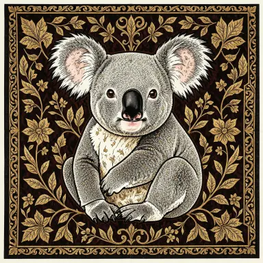 batik of a koala