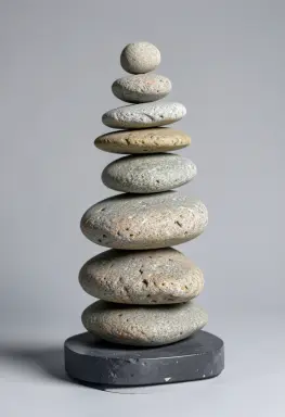 stone cairn balance sculpture