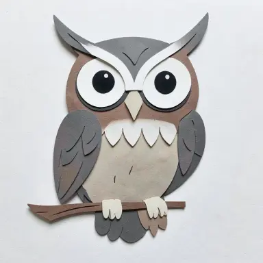 papercut art of an owl