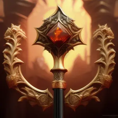 Hammer digital painting, fantasy epic weapon amber, in the style of Game of thrones Lord of the rings, hammer, iron mace, hammer