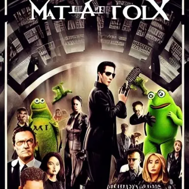 fun movie poster art frog matrix artwork 00