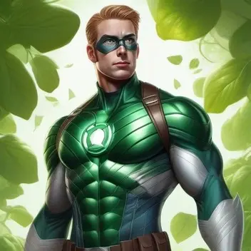 captain america mixed with green lantern, intricate, elegant, highly detailed, cell shaded, digital painting, artstation