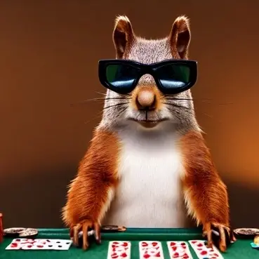squirrel playing poker