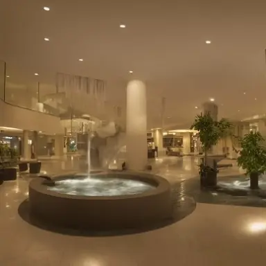 modern hotel lobby HD Octane Render 8k photorealistic 32mm shot 16
