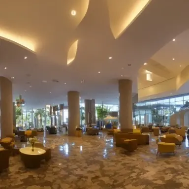 modern hotel lobby HD Octane Render 8k photorealistic 32mm shot 17