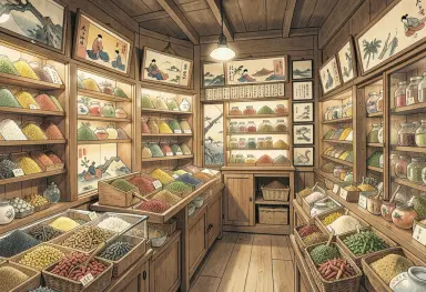 a spice shop ukiyo e