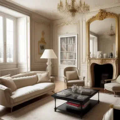 Parisian style interior of living room