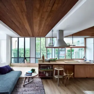 interior design kitchen living room stablediffusion 02354