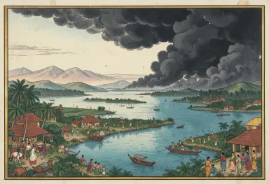 the mekong delta mughal miniature just before the storm