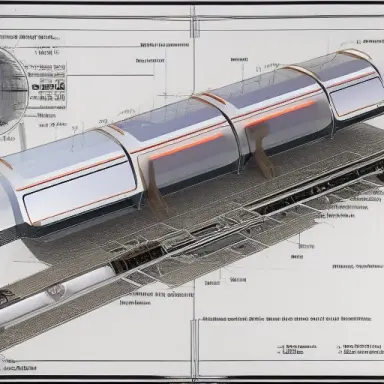 mechanical blueprint of a future hovering magnetic train,