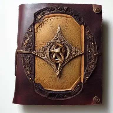 psalm grimoire, style of lord of the ring, leather