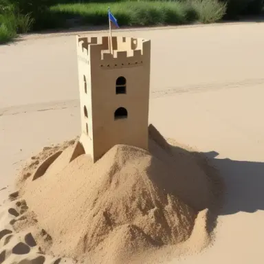 gather sand into a tower
