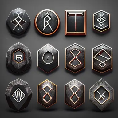 runes, realistic, 8k , dark background