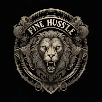humble hustle logo on black background, humble, hustle, by hinchel or, humblewood art style, director jay hambidge, director