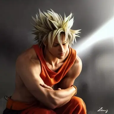 jelmer siekmans, diffuse lighting, fantasy, intricate elegant highly detailed lifelike photorealistic digital painting, goku