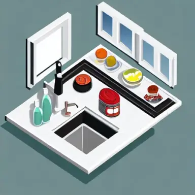 kitchen dish washer isometric 2d artword stablediffusion