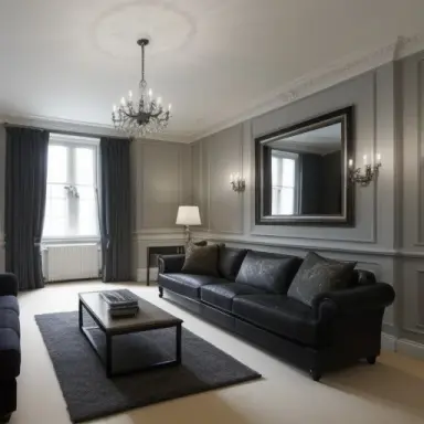 p23 668581889 london luxurious interior living room light walls