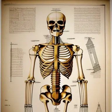 simplified technical drawing, leonardo da vinci, mechanical human skeleton, minimalistic annotations, hand drawn illustrations,