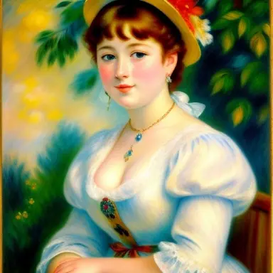 write a description of renoir masterpieces in a photographic style