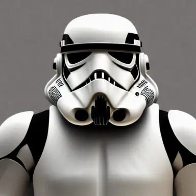 stormtrooper wearing hat, highly detailed, HQ