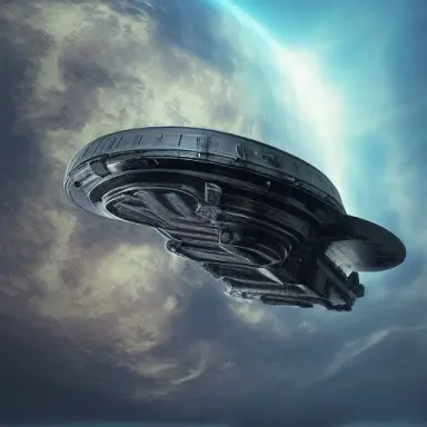 an alien dreadnought over earth, hyper realistic, high resolution, realistic lens