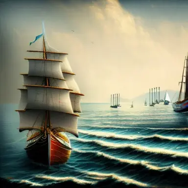 path to sea, sailing ships, dock, boats, art, digital art, high definition, cinematic, breathtaking, highly detailed, sharp deta