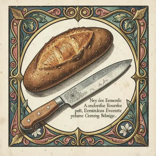 Loaf and knife, art nouveau, FLUX.2