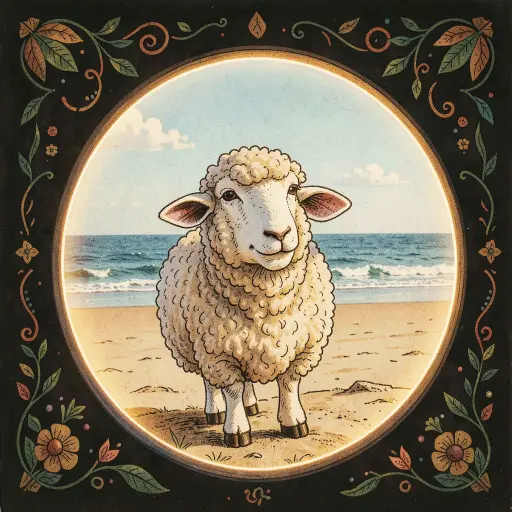 Shaun the Sheep, folk art, FLUX.2