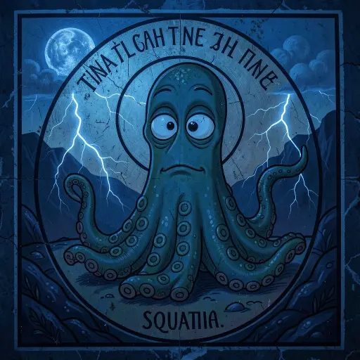 Squidward, Byzantine icon, FLUX.2