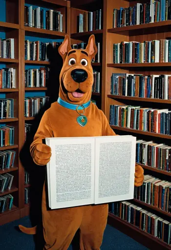 Scooby-Doo printing photos, large format, Stable Diffusion XL