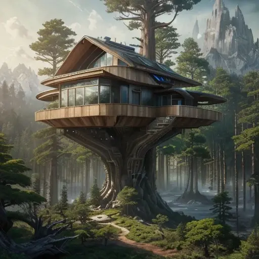tree house futuristic